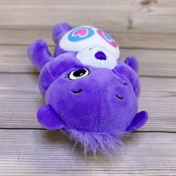Care Bears SHARE BEAR Plush 10" Purple Winking 2021 Basic Fun Lollypop Hearts - Picture 9 of 15